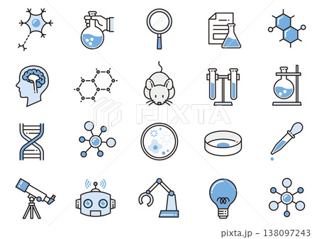 サイエンスアイコン08　Science icons 138097243