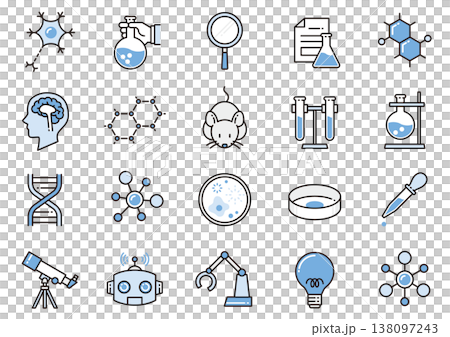 サイエンスアイコン08　Science icons 138097243