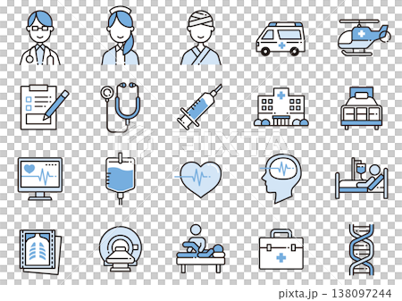 メディカルアイコン07 Medical icons メディカルアイコン07 Medical icons 138097244
