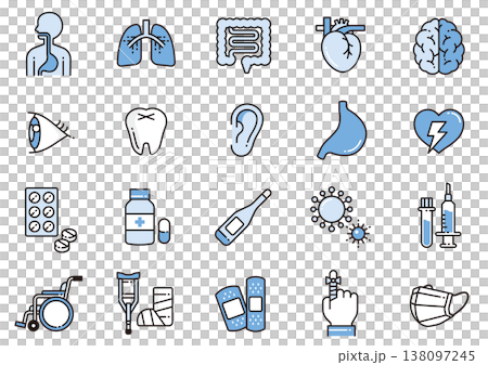 メディカルアイコン08　Medical icons 138097245
