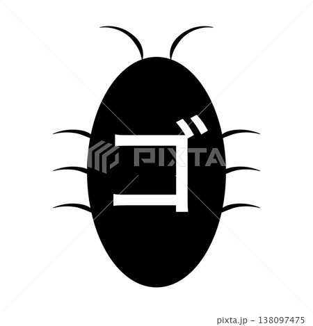 ゴキブリのデフォルメアイコンイラスト 138097475