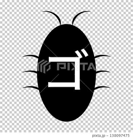 ゴキブリのデフォルメアイコンイラスト 138097475