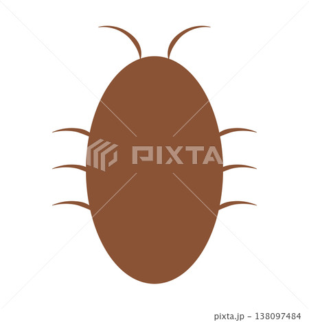 ゴキブリのデフォルメアイコンイラスト 138097484