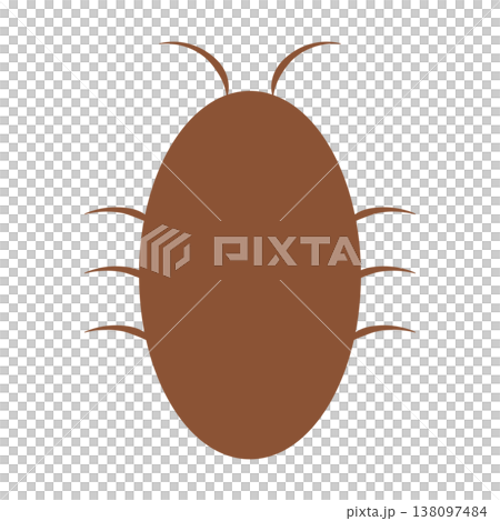 ゴキブリのデフォルメアイコンイラスト 138097484