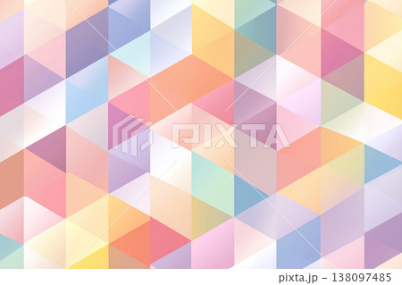 カラフル幾何学パターン 背景 六角形 グラデーション コピースペース 138097485