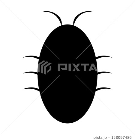 ゴキブリのデフォルメアイコンイラスト 138097486