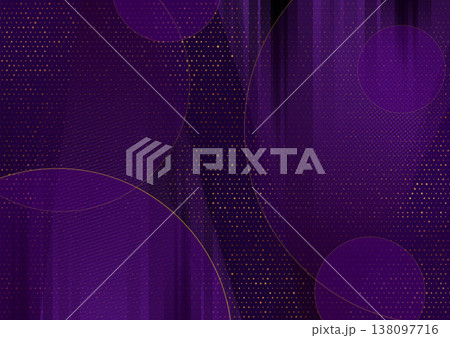 Dark violet geometric background with small golden dots 138097716