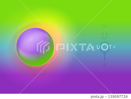 Colorful minimal liquid gradient abstract background with bright sphere 138097726