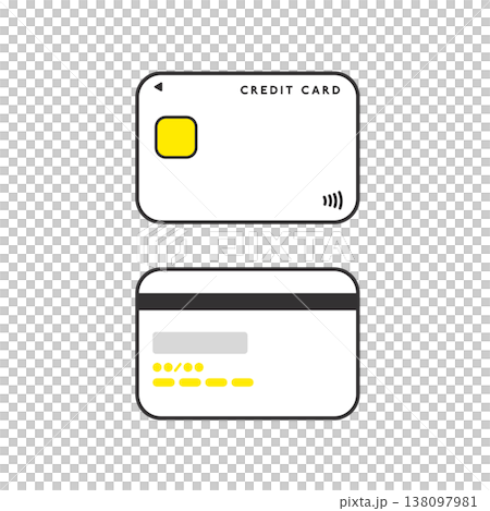 Credit card image illustration material Credit card image illustration material 138097981