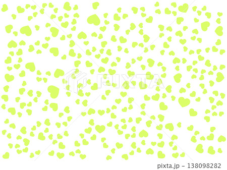 ハート柄の背景 黄緑系の単色 ハート ハート柄の背景 黄緑系の単色 ハート 138098282
