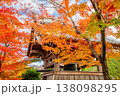 群馬 宝徳寺　紅葉に包まれる鐘楼 138098295