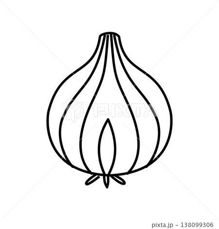 onion icon outline 138099306