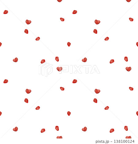 Bright Watercolor Pomegranate Display. Elegant Watercolor Depiction Of Seeds With Spacious Design 138100124