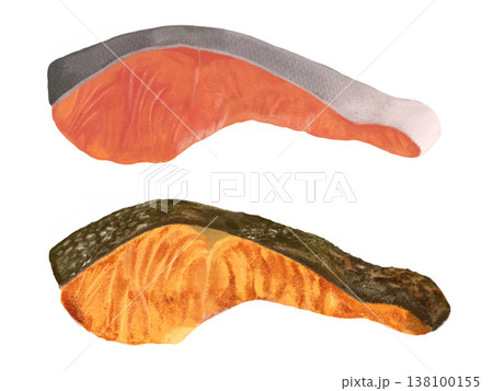 鮭の切り身（生魚、焼魚） 138100155