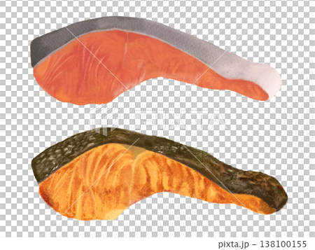 鮭の切り身（生魚、焼魚） 138100155