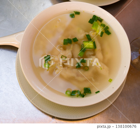 National dish of Chinese cuisine soup albondigas 138100676