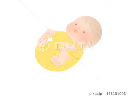 寝転ぶ赤ちゃん 138101008