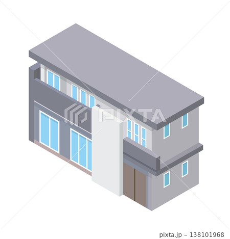 一軒家の住宅イラスト 138101968