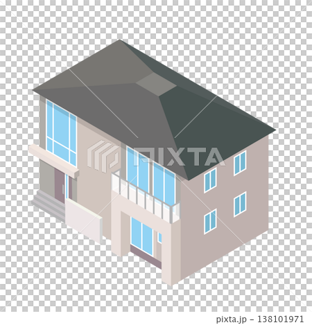 獨立式住宅的插圖 獨立式住宅的插圖 138101971