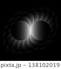 Abstract background with black and white circle gradient 138102019