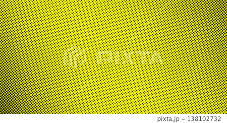 Yellow with black pop art background in vitange comic style with halftone dots Yellow with black pop art background in vitange comic style with halftone dots 138102732