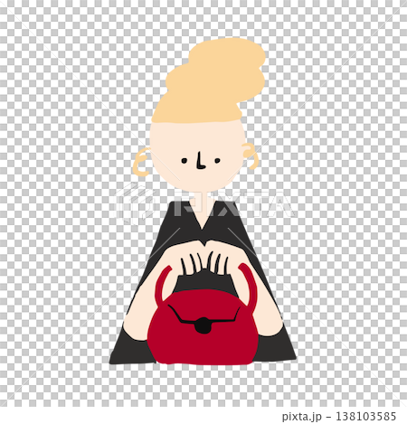 A woman carrying a handbag 138103585