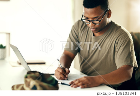 Tax, planning and black man with remote work with paperwork for accounting, finance or strategy. Entrepreneurship, house and African entrepreneur or freelance worker with a document for investment Tax, planning and black man with remote work with paperwork for accounting, finance or strategy. Entrepreneurship, house and African entrepreneur or freelance worker with a document for investment 138103841