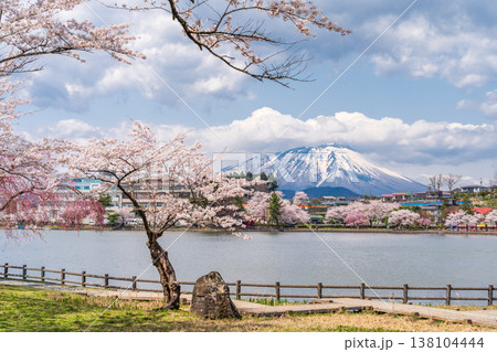 「岩手県」春の高松公園から望む岩手山 盛岡市 「岩手県」春の高松公園から望む岩手山 盛岡市 138104444