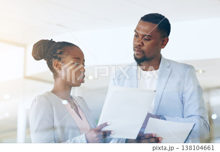 Business people, teamwork and planning with documents, financial taxes and company revenue or report in window. Professional african woman, manager or employees with paperwork, feedback or accounting Business people, teamwork and planning with documents, financial taxes and company revenue or report in window. Professional african woman, manager or employees with paperwork, feedback or accounting 138104661