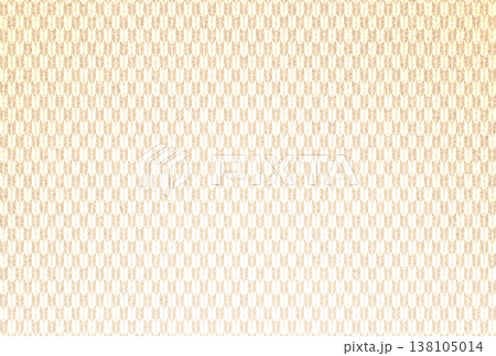 キラキラ輝く繊細な淡い茶色の模様に薄黄色の矢絣柄を重ねた背景画像12 138105014