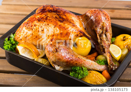 Garnished turkey 138105173