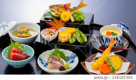 伝統の美味しい懐石料理 138105303