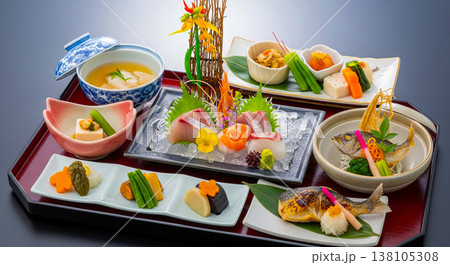 伝統の美味しい懐石料理 138105308