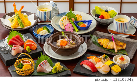 伝統の美味しい懐石料理 138105348