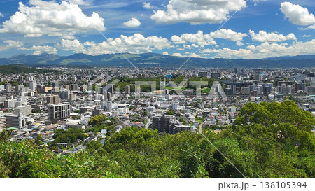 石神山公園展望所から見える熊本市街地 138105394