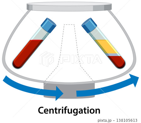 Blood Sample Separation in Laboratory Centrifuge 138105613