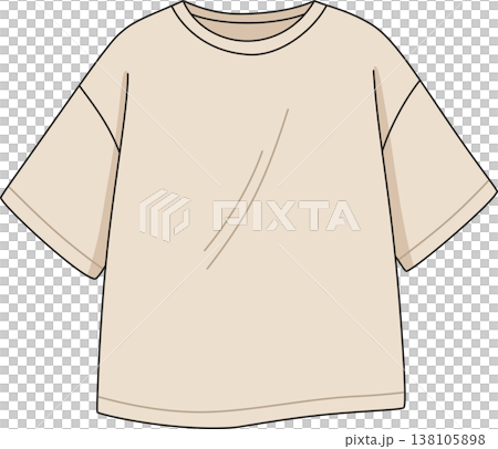 Minimalist Beige Oversized T-Shirt Illustration, Cozy Lounge Drop Shoulder Tee Mockup, Plain Flat Design Apparel Minimalist Beige Oversized T-Shirt Illustration, Cozy Lounge Drop Shoulder Tee Mockup, Plain Flat Design Apparel 138105898