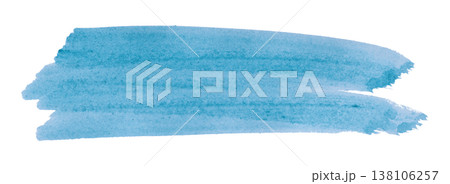 Light blue watercolor background. Artistic hand paint. Isolated on transparent background. 138106257