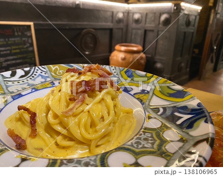 イタリアで食べたカルボナーラ イタリアで食べたカルボナーラ 138106965