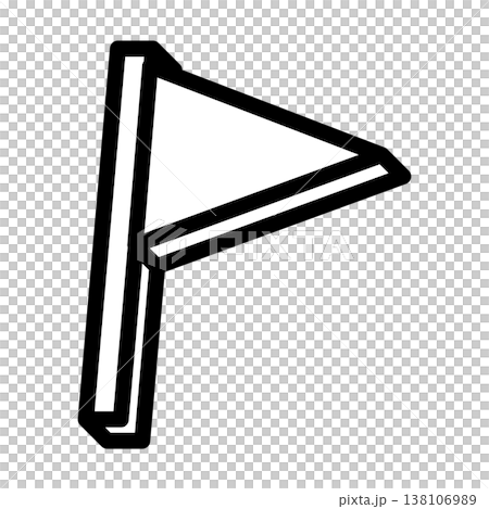 Three-dimensional triangular flag Three-dimensional triangular flag 138106989