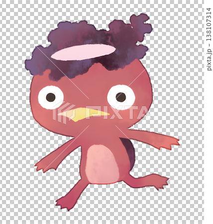 赤色の河童イラスト 水彩風 透過PNG 赤色の河童イラスト 水彩風 透過PNG 138107314