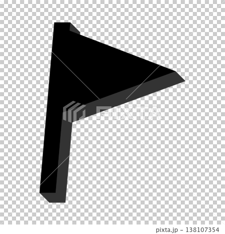 黒い三角旗 138107354