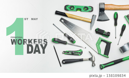 Workers gather tools to celebrate International Workers Day on May 1 Workers gather tools to celebrate International Workers Day on May 1 138109834