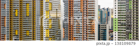 A fragment of a residential area with multi-story buildings A fragment of a residential area with multi-story buildings 138109879