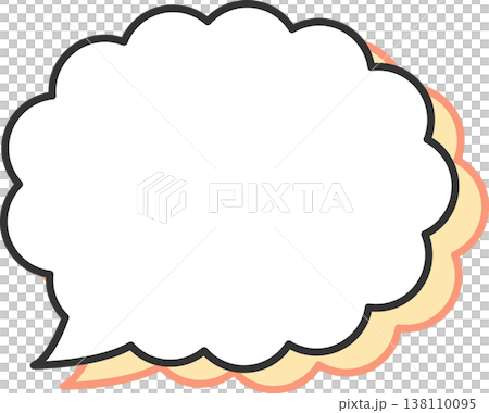 Speech bubble with white background, pop style_cloud 8 Speech bubble with white background, pop style_cloud 8 138110095