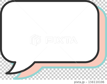 Speech bubble with white background, rounded rectangle 1 Speech bubble with white background, rounded rectangle 1 138110106