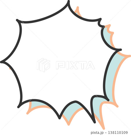 吹き出し白地ポップ_強調2 138110109