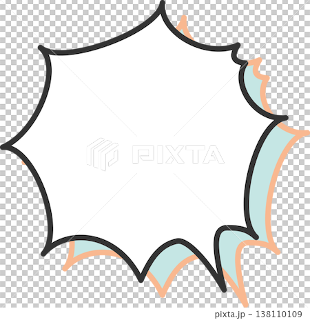 吹き出し白地ポップ_強調2 138110109