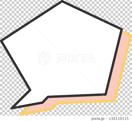 白色背景上的對話氣泡，普普藝術多邊形 1 138110115