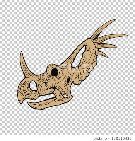 Fossil of a Styracosaurus skull 138110439